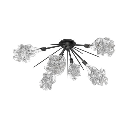 Blossom Starburst LED Flush Mount Ceiling Light in Matte Black.