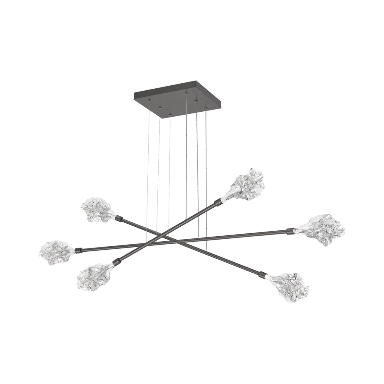 Blossom Triple Moda Linear LED Chandelier in Graphite.