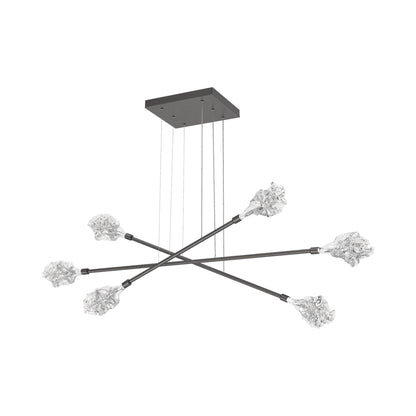 Blossom Triple Moda Linear LED Chandelier in Graphite.