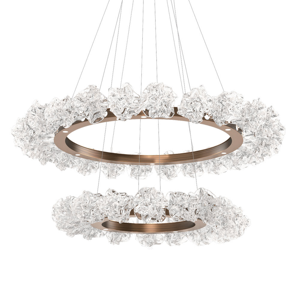 Blossom Two-Tier Ring LED Chandelier in Detail.