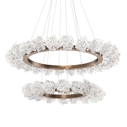 Blossom Two-Tier Ring LED Chandelier in Detail.
