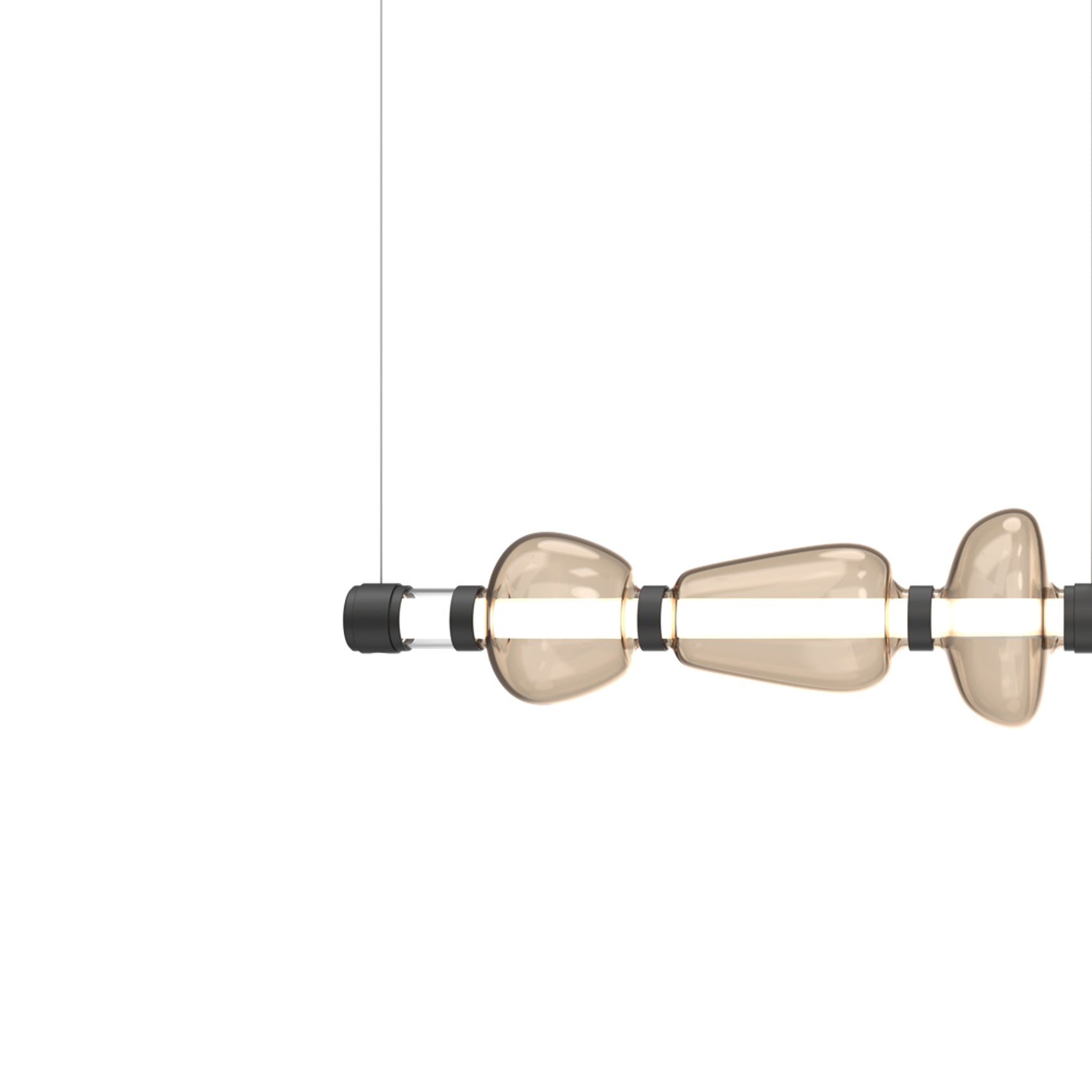 Bolla Mandrel Linear LED Chandelier in Detail.
