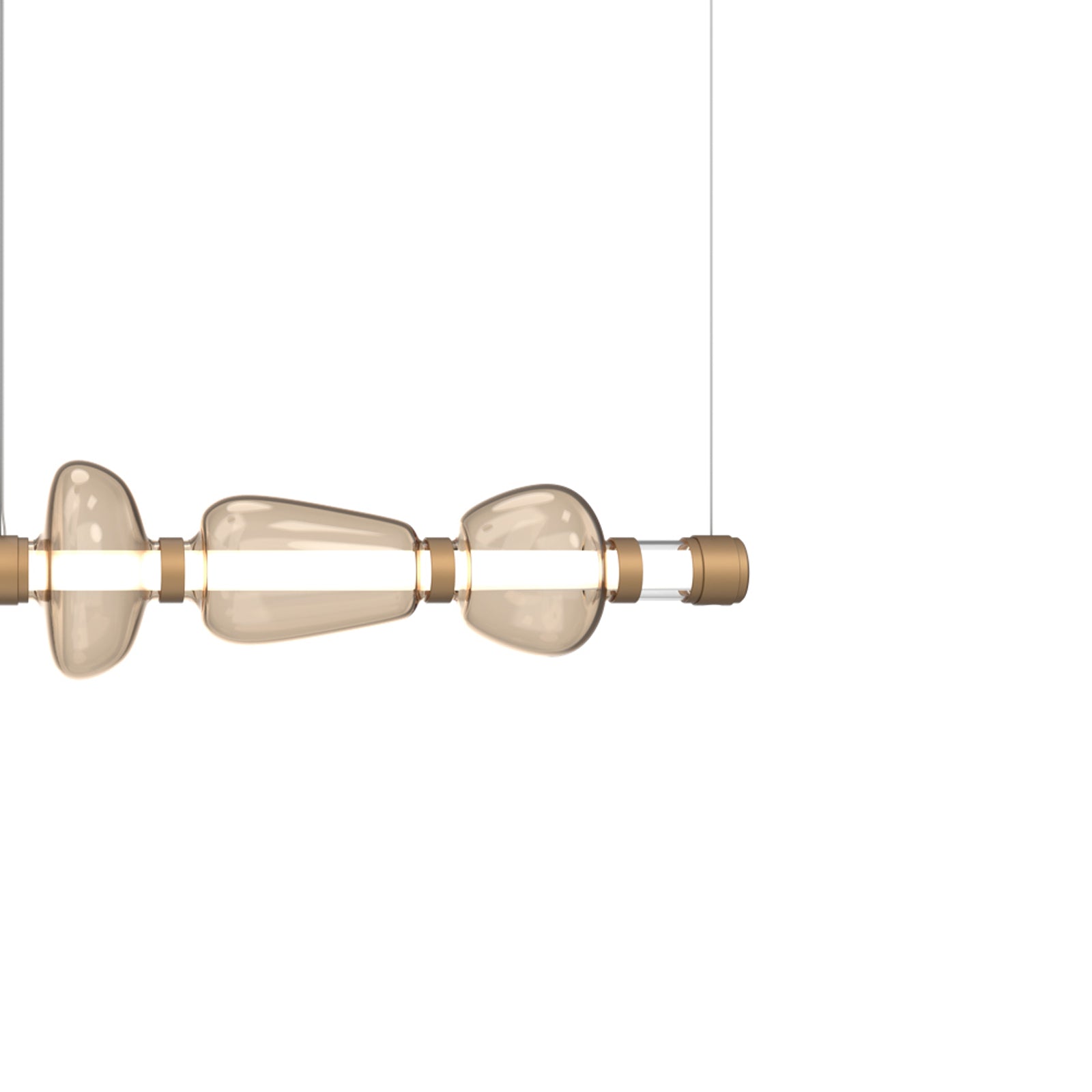 Bolla Mandrel Linear LED Chandelier in Detail.
