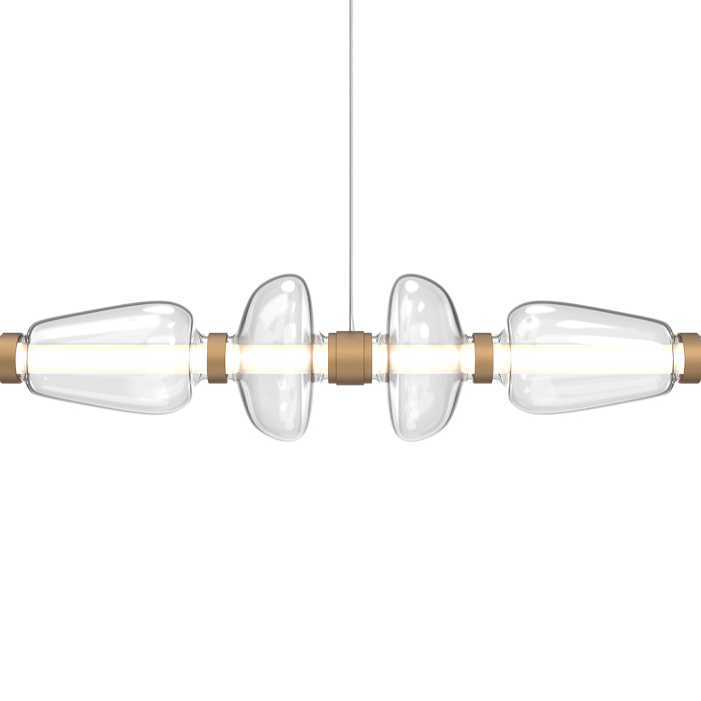 Bolla Mandrel Linear LED Chandelier in Detail.