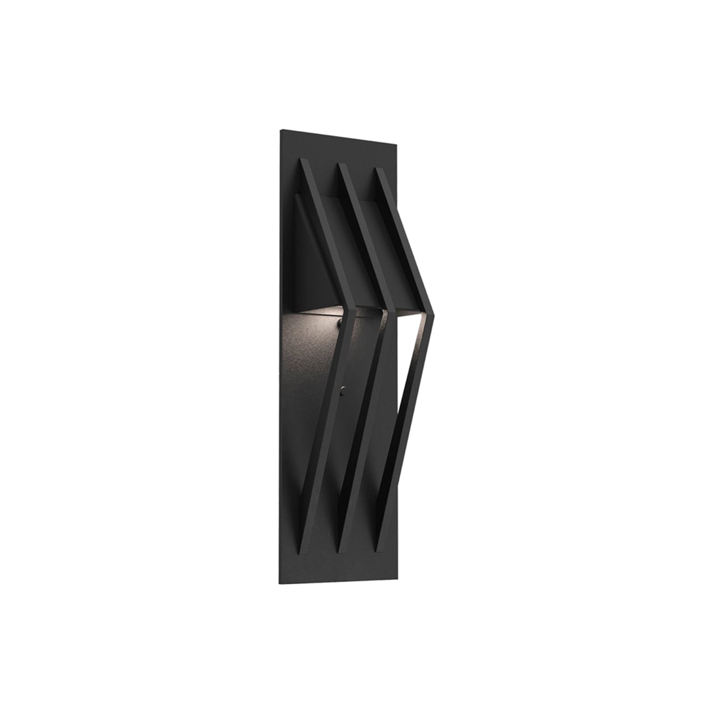 Bridge Outdoor LED Wall Light in Textured Black (18-Inch).