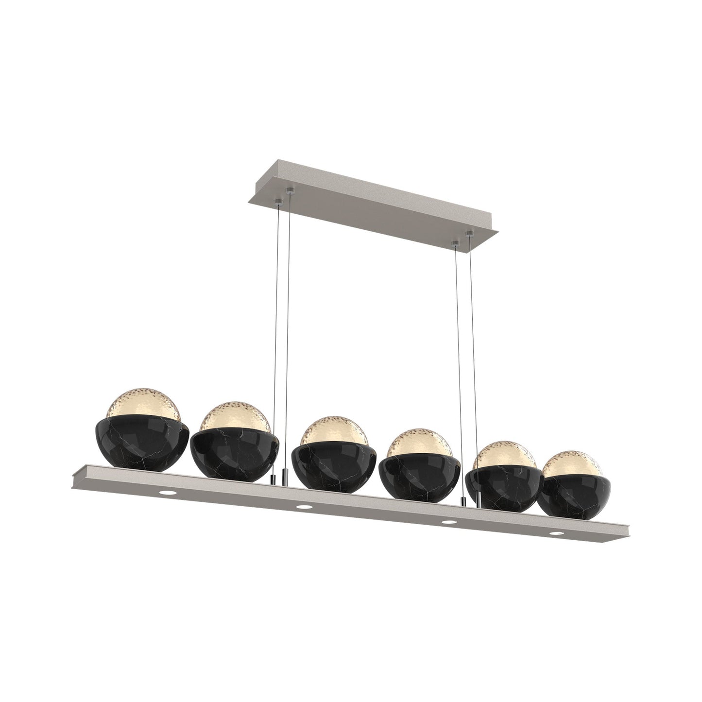 Cabochon Amber Linear LED Chandelier.
