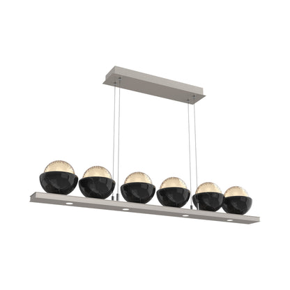 Cabochon Amber Linear LED Chandelier.