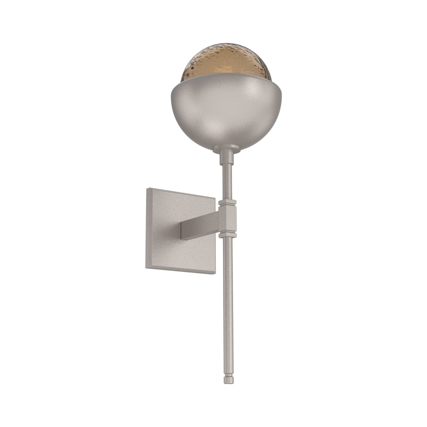 Cabochon Belvedere LED Wall Light in Beige Silver/Bronze Blown Glass (Matching Finish).
