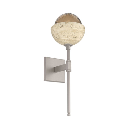 Cabochon Belvedere LED Wall Light in Beige Silver/Bronze Blown Glass (Travertine).