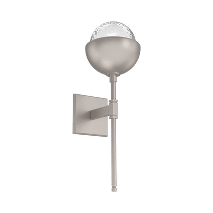 Cabochon Belvedere LED Wall Light in Beige Silver/Clear Blown Glass (Matching Finish).