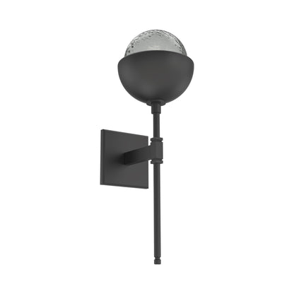 Cabochon Belvedere LED Wall Light in Matte Black/Smoke Blown Glass (Matching Finish).
