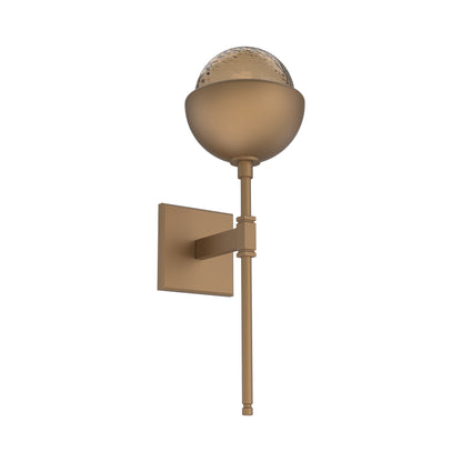 Cabochon Belvedere LED Wall Light in Novel Brass/Bronze Blown Glass (Matching Finish).