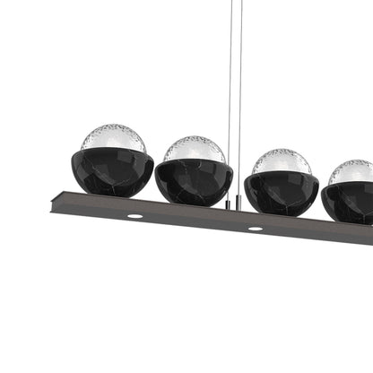 Cabochon Clear Linear LED Chandelier in Detail.