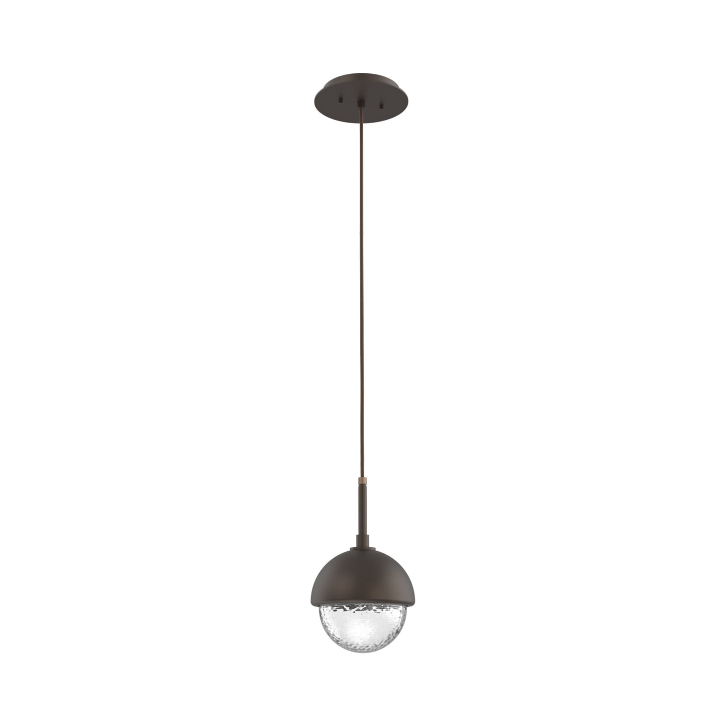 Cabochon LED Pendant Light in Flat Bronze/Matching Finish.