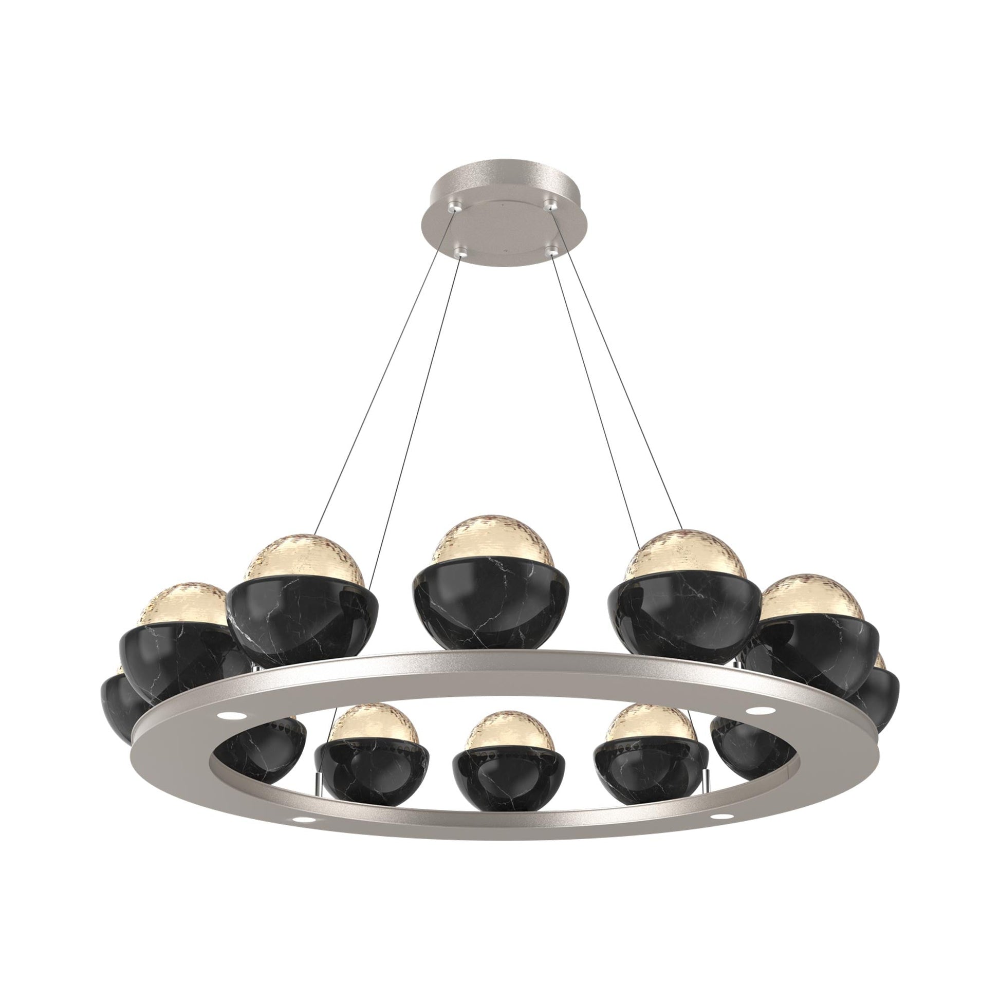Cabochon Ring Amber LED Chandelier.