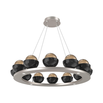 Cabochon Ring Bronze LED Chandelier.