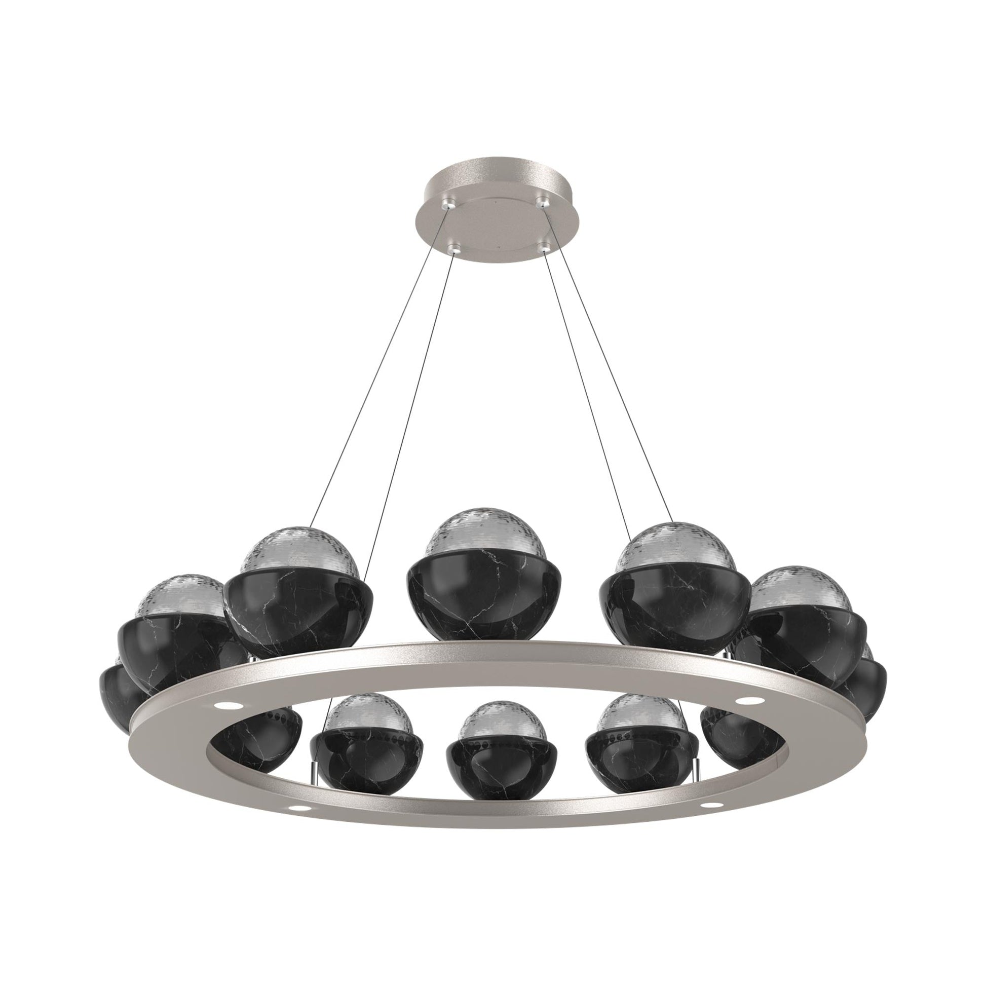 Cabochon Ring Smoke LED Chandelier.