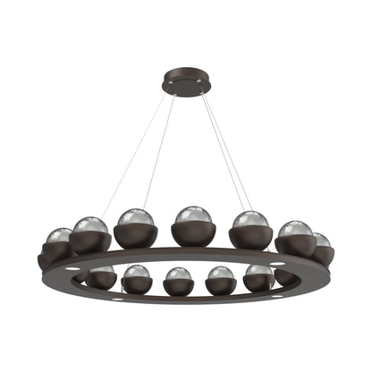 Cabochon Ring Smoke LED Chandelier in Flat Bronze/Matching Finish (46.8-Inch).