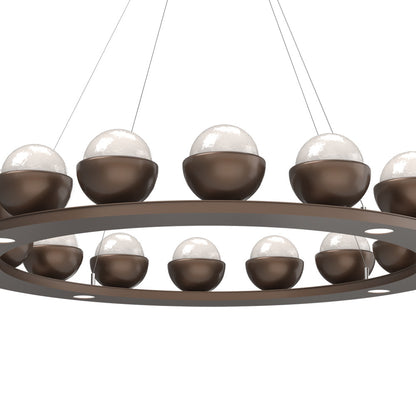 Cabochon Ring White LED Chandelier in Detail.