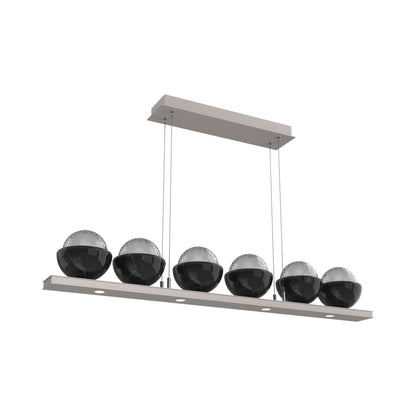 Cabochon Smoke Linear LED Chandelier.