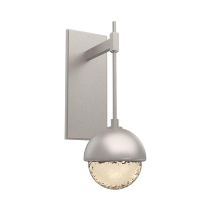 Cabochon Tempo LED Wall Light in Beige Silver/Amber Blown Glass (Matching Finish).