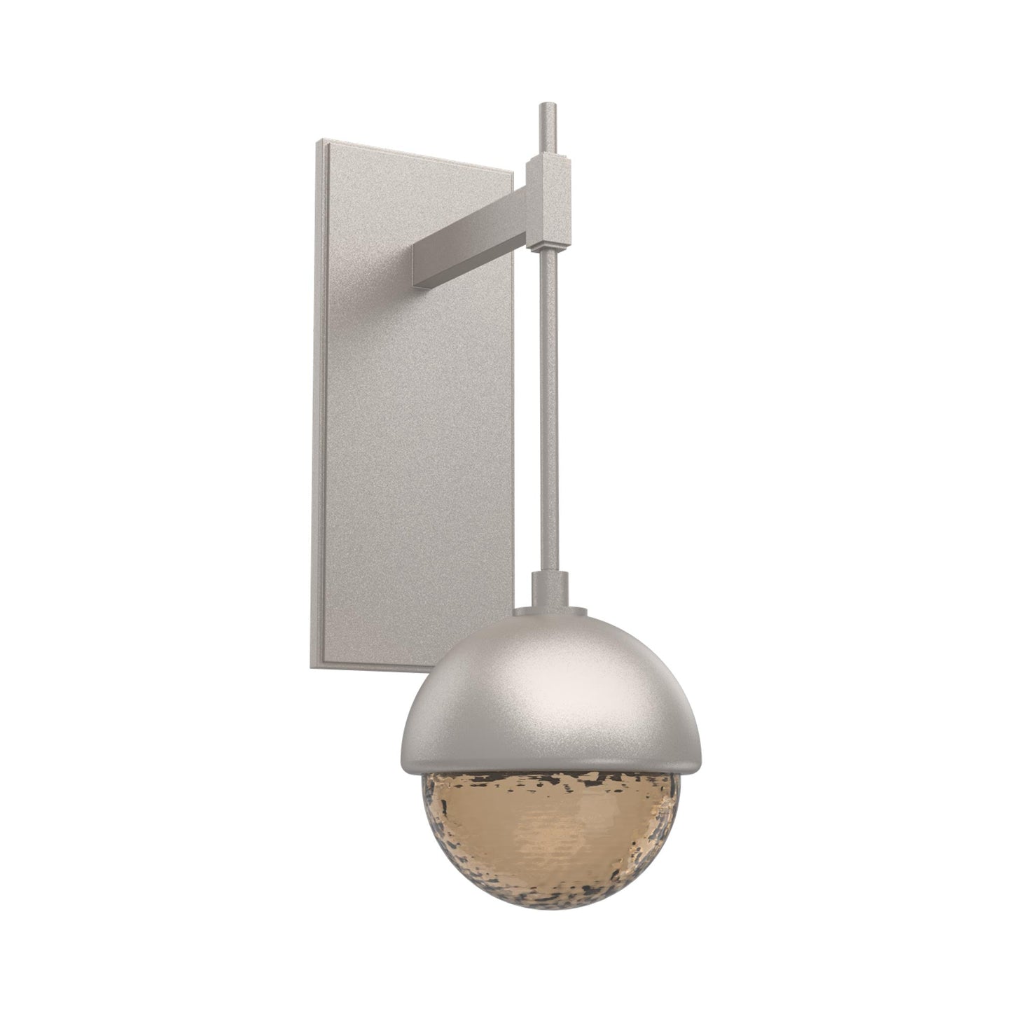 Cabochon Tempo LED Wall Light in Beige Silver/Bronze Blown Glass (Matching Finish).