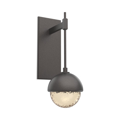 Cabochon Tempo LED Wall Light in Graphite/Amber Blown Glass (Matching Finish).