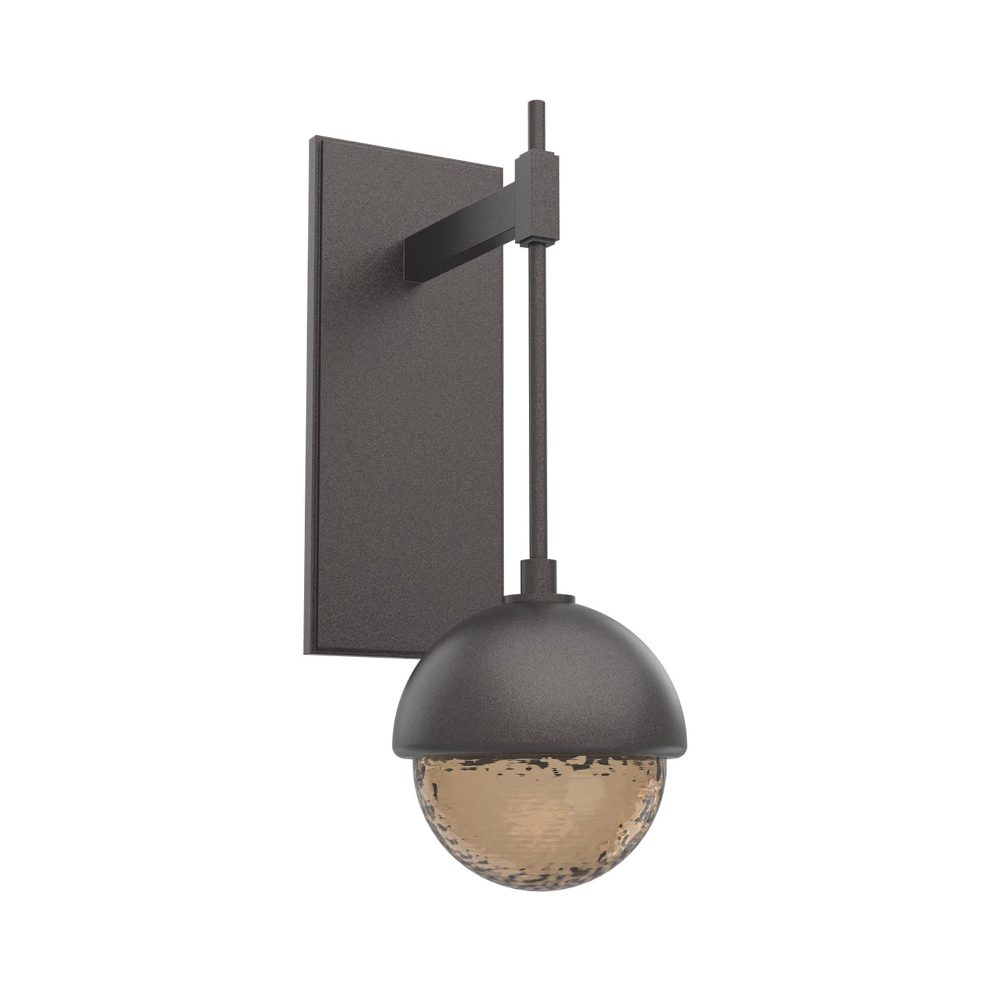 Cabochon Tempo LED Wall Light in Graphite/Bronze Blown Glass (Matching Finish).