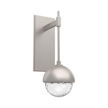 Cabochon Tempo LED Wall Light in Beige Silver/Clear Blown Glass (Matching Finish).