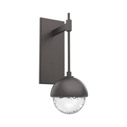 Cabochon Tempo LED Wall Light in Graphite/Clear Blown Glass (Matching Finish).