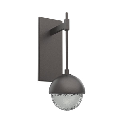 Cabochon Tempo LED Wall Light in Graphite/Smoke Blown Glass (Matching Finish).