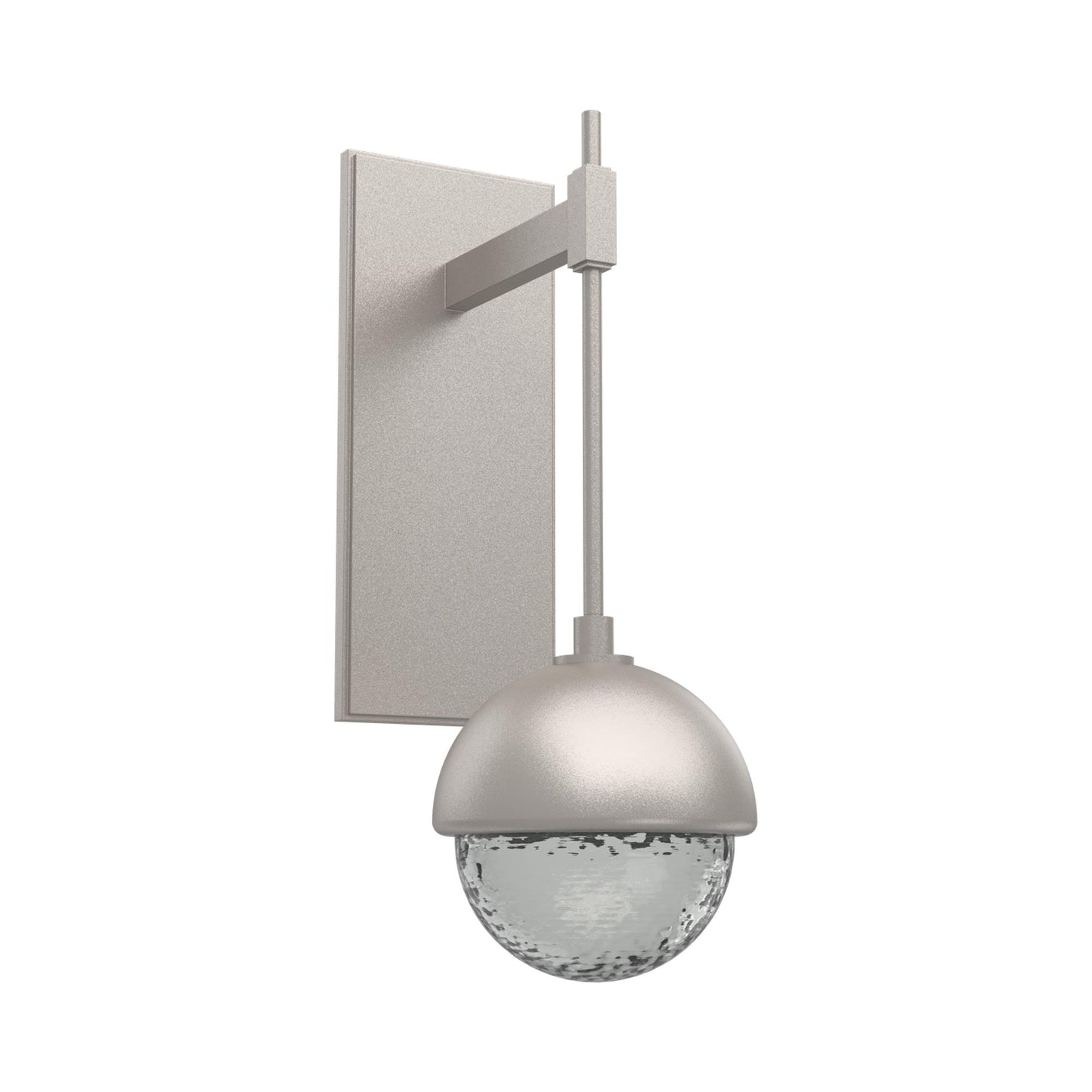 Cabochon Tempo LED Wall Light in Beige Silver/Smoke Blown Glass (Matching Finish).