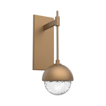 Cabochon Tempo LED Wall Light in Novel Brass/Clear Blown Glass (Matching Finish).