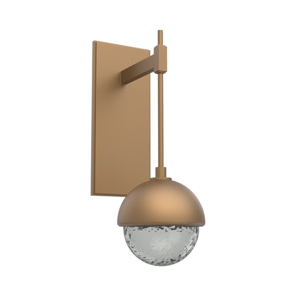 Cabochon Tempo LED Wall Light in Novel Brass/Smoke Blown Glass (Matching Finish).