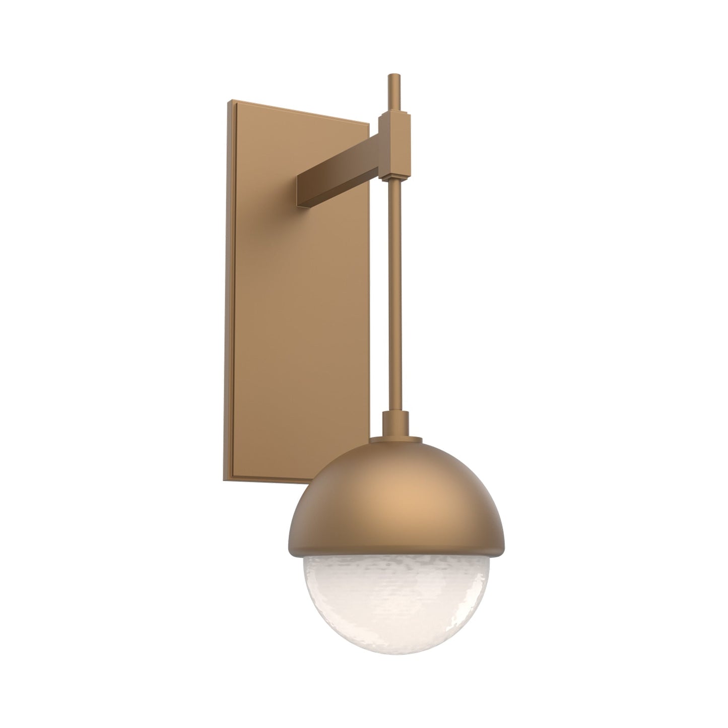 Cabochon Tempo LED Wall Light in Novel Brass/White Blown Glass (Matching Finish).