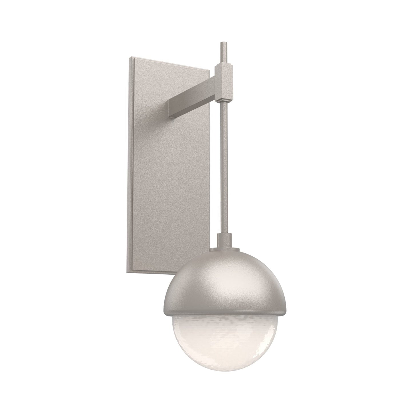 Cabochon Tempo LED Wall Light in Beige Silver/White Blown Glass (Matching Finish).