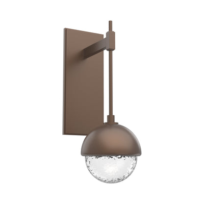 Cabochon Tempo LED Wall Light in Burnished Bronze/Clear Blown Glass (Matching Finish).