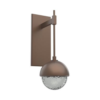 Cabochon Tempo LED Wall Light in Burnished Bronze/Smoke Blown Glass (Matching Finish).