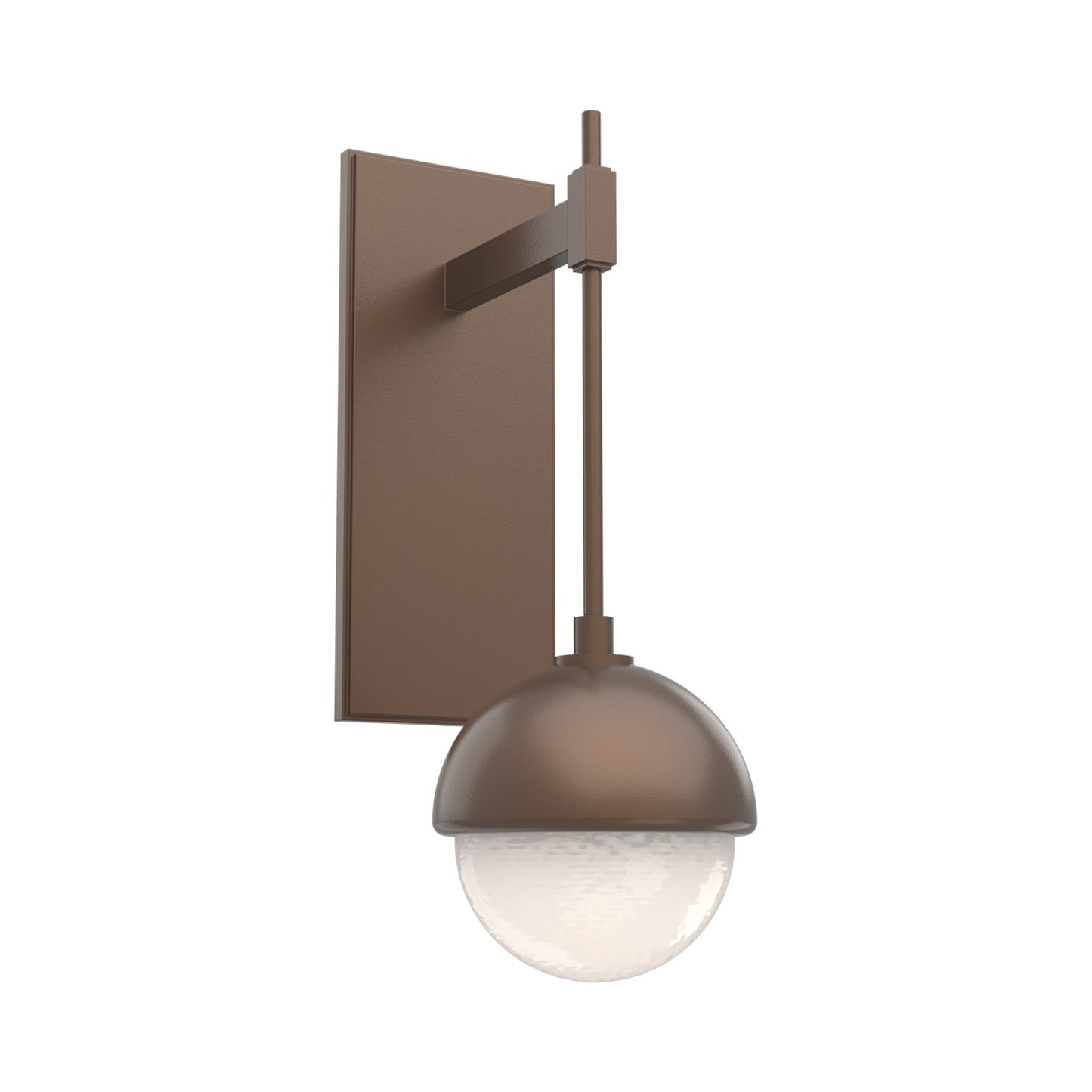 Cabochon Tempo LED Wall Light in Burnished Bronze/White Blown Glass (Matching Finish).
