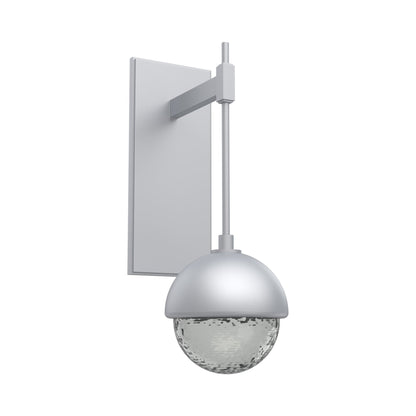 Cabochon Tempo LED Wall Light in Classic Silver/Smoke Blown Glass (Matching Finish).
