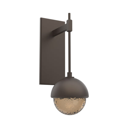Cabochon Tempo LED Wall Light in Flat Bronze/Bronze Blown Glass (Matching Finish).