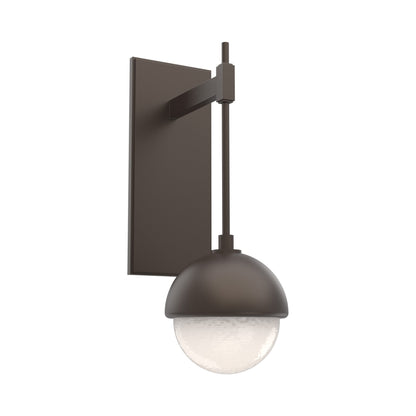 Cabochon Tempo LED Wall Light in Flat Bronze/White Blown Glass (Matching Finish).