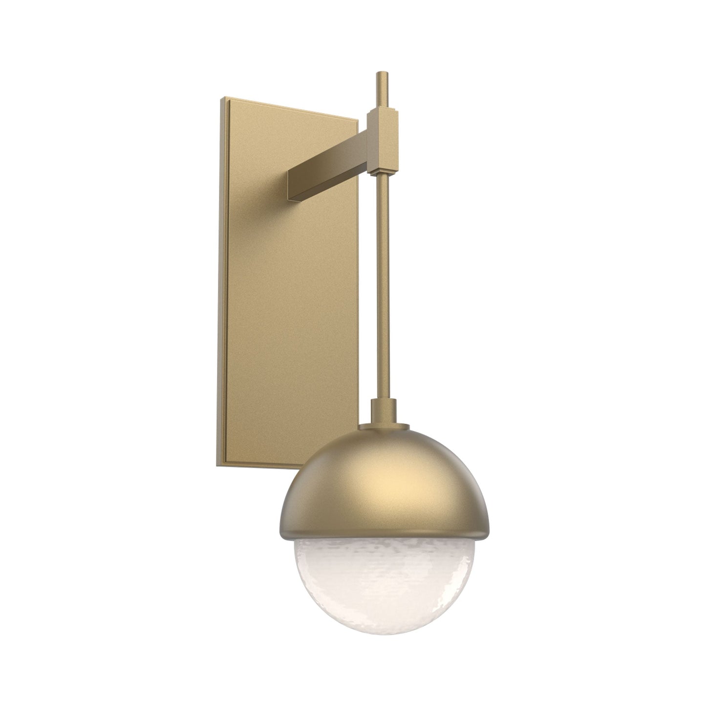 Cabochon Tempo LED Wall Light in Gilded Brass/White Blown Glass (Matching Finish).