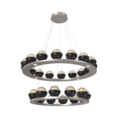 Cabochon Two-Tier Ring LED Chandelier.