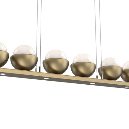 Cabochon White Linear LED Chandelier in Detail.