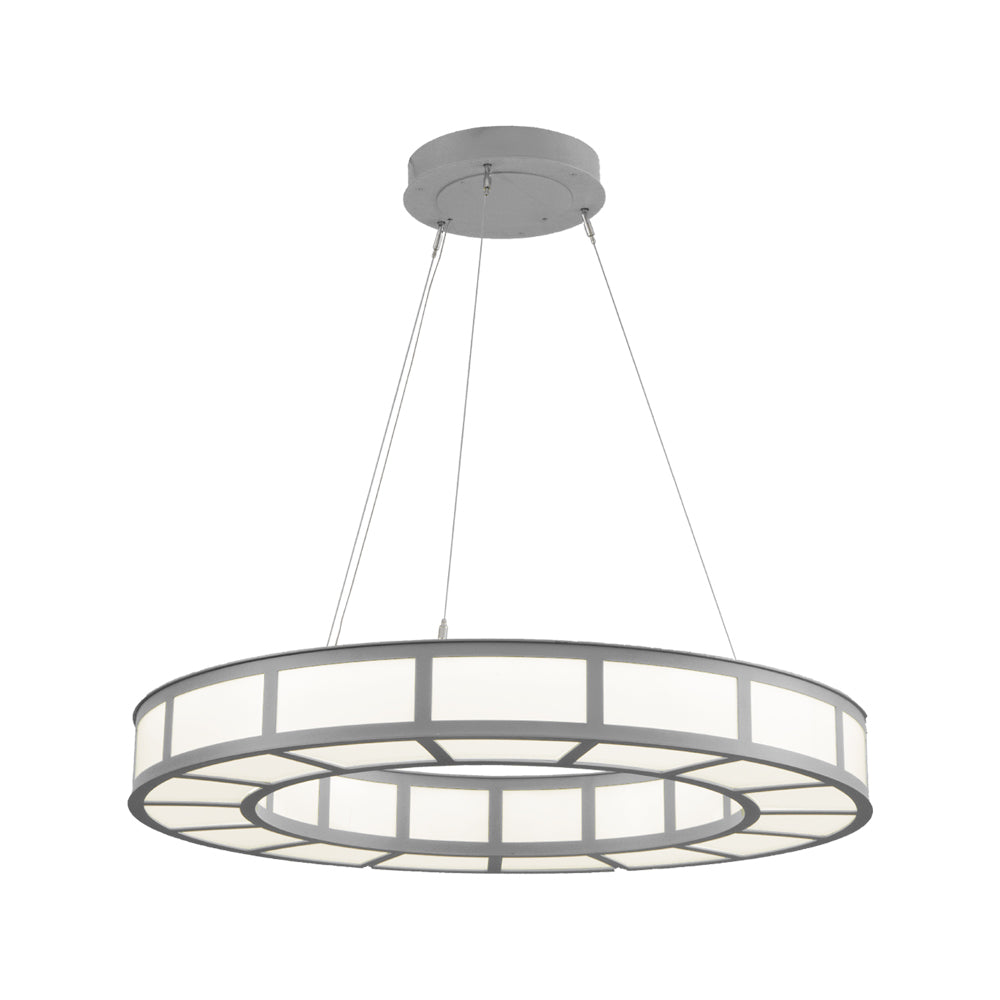 Carlyle LED Chandelier in Beige Silver (35.5-Inch).