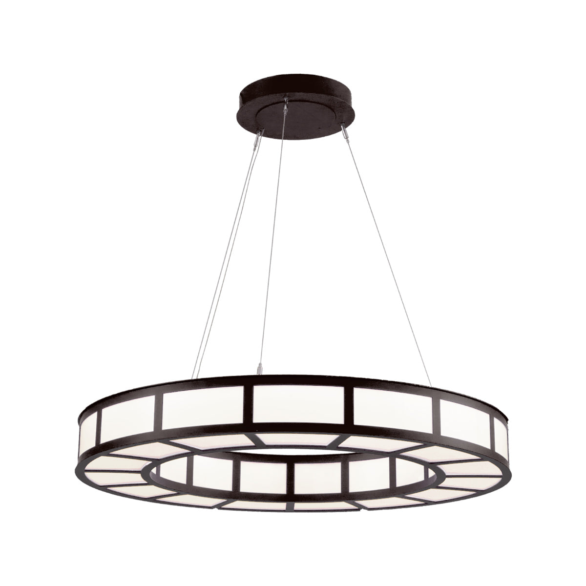 Carlyle LED Chandelier in Flat Bronze (35.5-Inch).