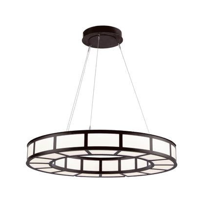 Carlyle LED Chandelier in Flat Bronze (35.5-Inch).