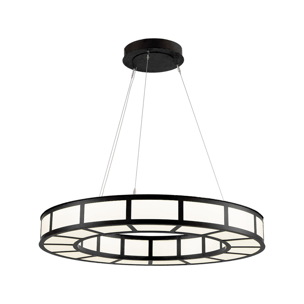 Carlyle LED Chandelier in Matte Black (35.5-Inch).