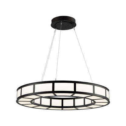 Carlyle LED Chandelier in Matte Black (35.5-Inch).